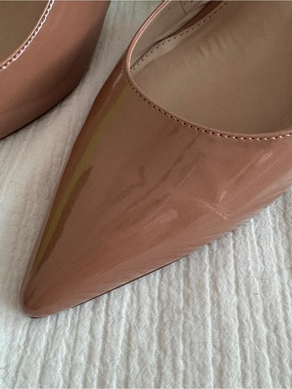 Sam Edelman Petra Patent Slingback Pumps in Nude Tan Rosa - Picture 10 of 12